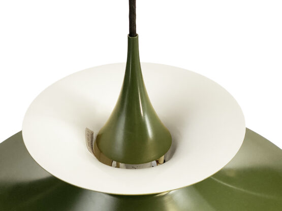 Two tone green pendant light "Radius" by Erik Balslev for Fog & Mørup. Denmark 1970s - Image 9