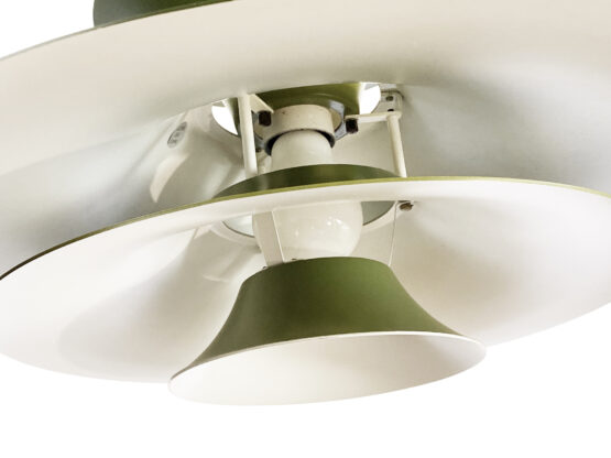 Two tone green pendant light "Radius" by Erik Balslev for Fog & Mørup. Denmark 1970s - Image 10