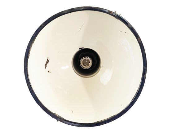 Petrol blue enameled industrial wall light. Sweden 1950s - Image 4