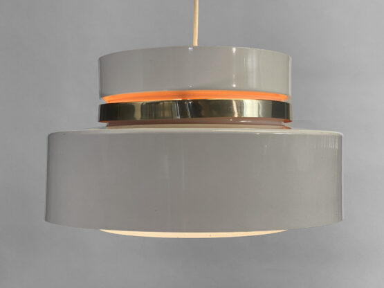 Pendant light in white lacquered aluminium by Carl Thore for Granhaga Metall. Sweden 1970s. - Image 2