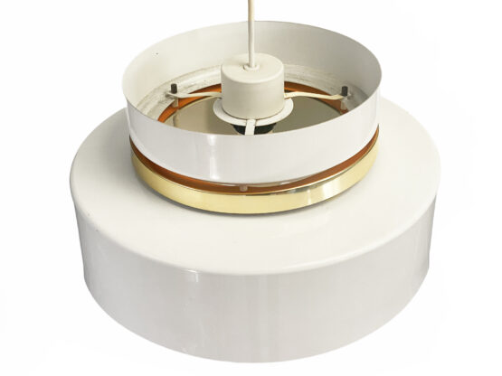 Pendant light in white lacquered aluminium by Carl Thore for Granhaga Metall. Sweden 1970s. - Image 3