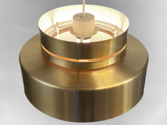 Golden pendant light by Carl Thore for Granhaga Metall. Sweden 1970s - Image 7