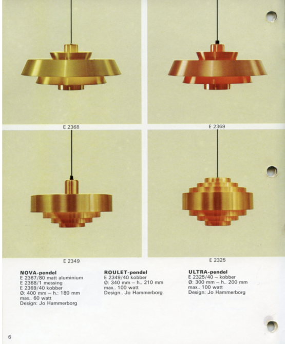 Pendant light "Nova" by Jo Hammerborg for Fog & Mørum. Denmark 1960s - Image 11
