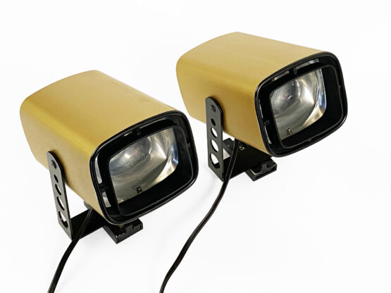 Pair of matte gold bedside wall lamps by Öia. Sweden 1970s - Image 6
