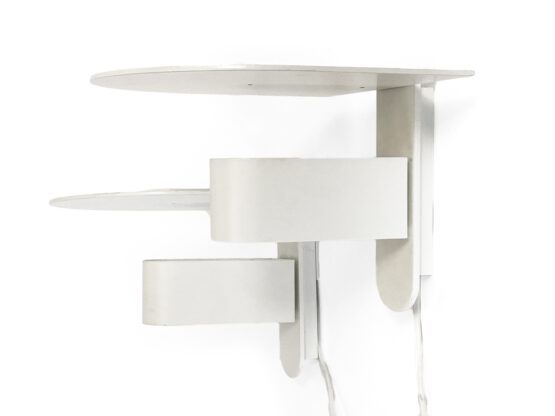 Pair of white wall lights/sconces from Lyskaer. Denmark 1980s