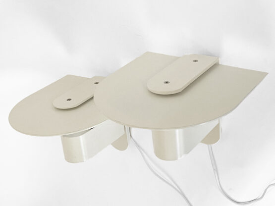 Pair of white wall lights/sconces from Lyskaer. Denmark 1980s - Image 5