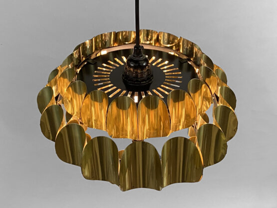 Brass pendant light by Thorsten Orrling for Hans-Agne Jakobsson AB, Markaryd. Sweden 1960s - Image 6
