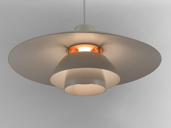 White pendant light PH 4/3 by Poul Henningsen for Louis Poulsen. Denmark 1970s - Image 4