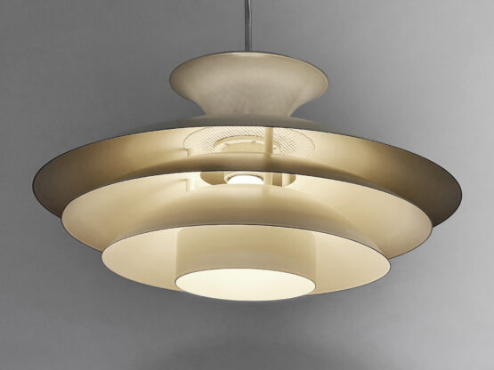 Large multi layer pendant light "Agat" by TOP Lamper. Denmark 1970s - Image 4
