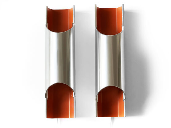 Pair of wall lights/sconces "Pandean" by Bent Karlby for Lyfa. Denmark 1970s. - Image 3