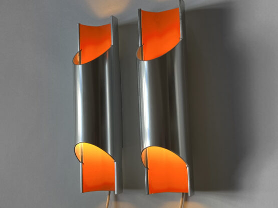 Pair of wall lights/sconces "Pandean" by Bent Karlby for Lyfa. Denmark 1970s. - Image 6