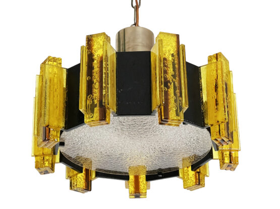 Acrylic pendant light/chandelier by Claus Bolby for CEBO Industri. Denmark 1960s - Image 5