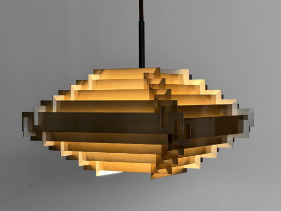 Aluminum pendant light by Hans Følsgaard Elektro A/S. Denmark 1960s. - Image 2