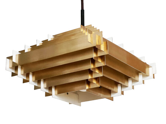 Aluminum pendant light by Hans Følsgaard Elektro A/S. Denmark 1960s. - Image 3