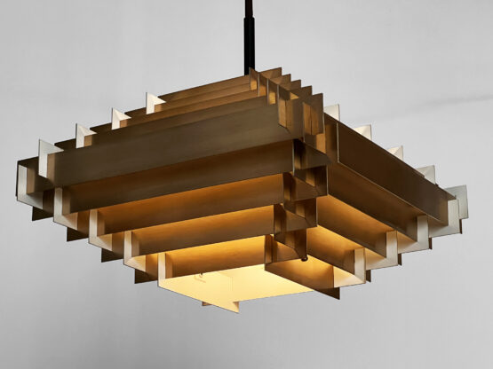 Aluminum pendant light by Hans Følsgaard Elektro A/S. Denmark 1960s. - Image 4