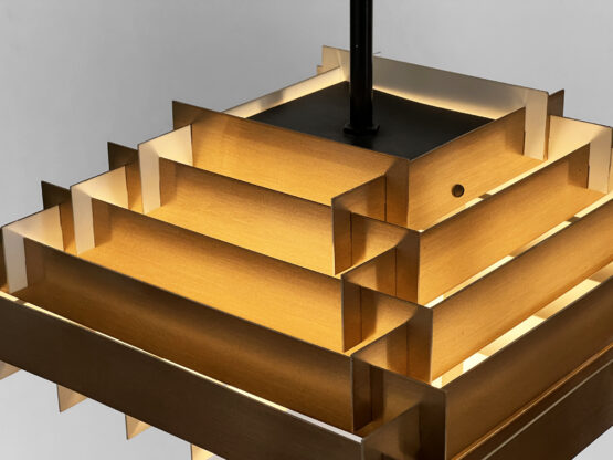 Aluminum pendant light by Hans Følsgaard Elektro A/S. Denmark 1960s. - Image 5