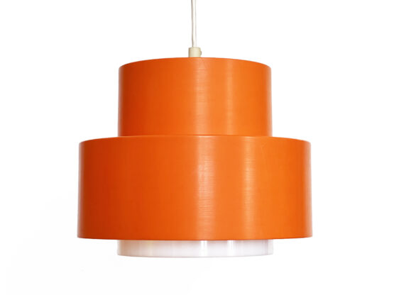 Pendant light "Cylindus" by Uno and Östen Kristiansson for Luxus. Sweden 1970s
