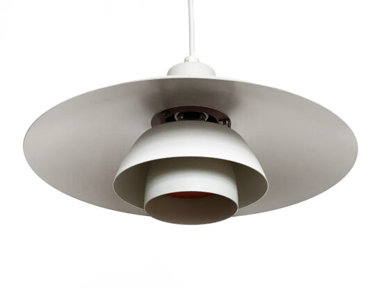 White pendant light PH 4/3 by Poul Henningsen for Louis Poulsen. Denmark 1980s - Image 4