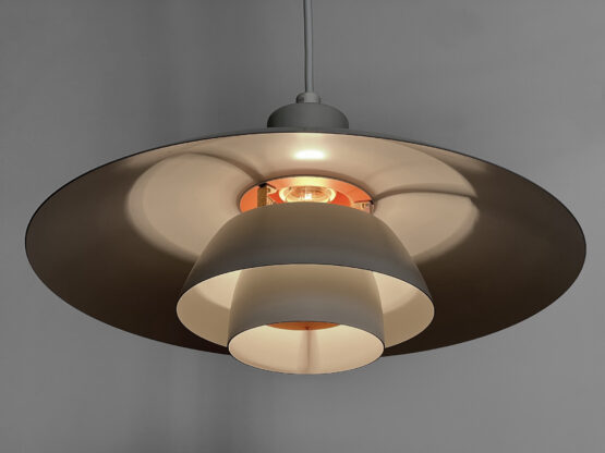 White pendant light PH 4/3 by Poul Henningsen for Louis Poulsen. Denmark 1980s - Image 5