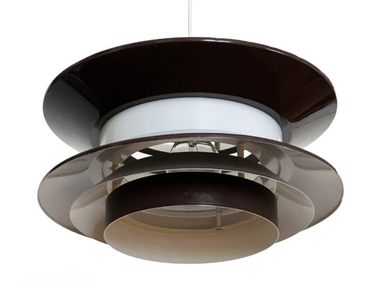 Pendant light "Trava" large brown version by Carl Thore for Granhaga Metallindustri. Sweden 1970s. - Image 3
