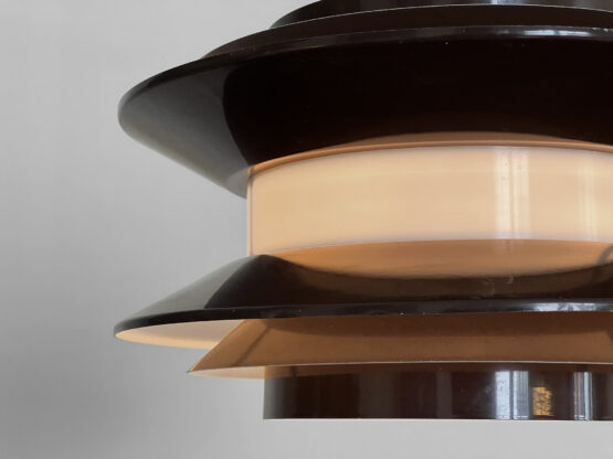 Pendant light "Trava" large brown version by Carl Thore for Granhaga Metallindustri. Sweden 1970s. - Image 7