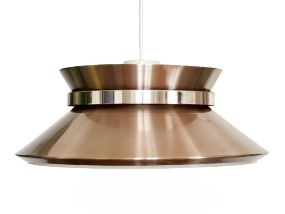 Copper colored aluminium pendant light by Carl Thore for Granhaga Metall. Sweden 1970s
