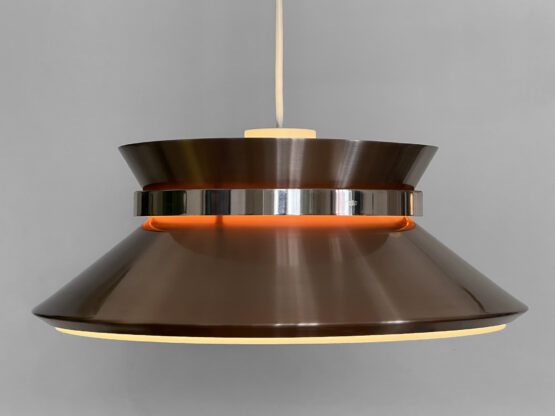 Copper colored aluminium pendant light by Carl Thore for Granhaga Metall. Sweden 1970s - Image 2