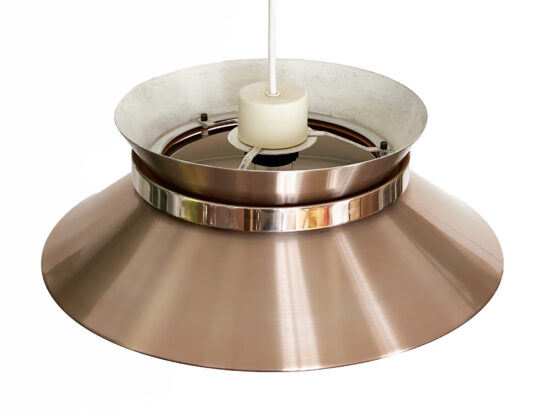 Copper colored aluminium pendant light by Carl Thore for Granhaga Metall. Sweden 1970s - Image 5