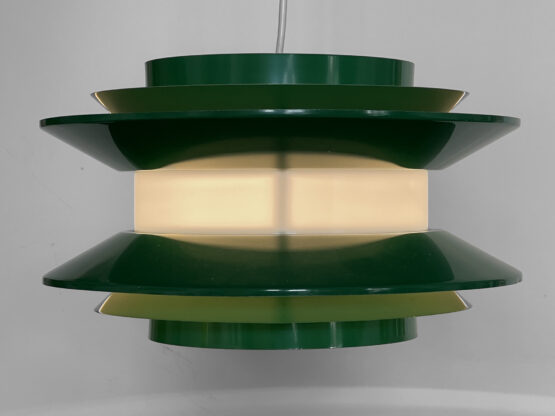 Pendant light "Trava" large green version by Carl Thore for Granhaga Metallindustri. Sweden 1970s. - Image 3