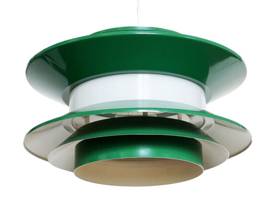 Pendant light "Trava" large green version by Carl Thore for Granhaga Metallindustri. Sweden 1970s. - Image 4