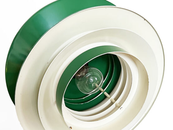 Pendant light "Trava" large green version by Carl Thore for Granhaga Metallindustri. Sweden 1970s. - Image 9