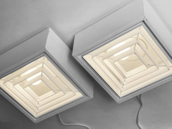 Pair of ceiling light fixtures by Lyfa. Denmark 1970s. - Image 2