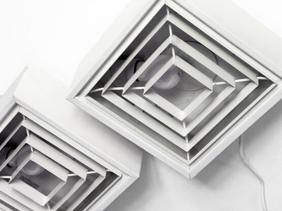 Pair of ceiling light fixtures by Lyfa. Denmark 1970s. - Image 8