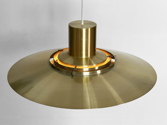 Golden pendant light "P376" by Fabricius and Kastholm for Nordisk Solar Compagni. Denmark 1960s - Image 7
