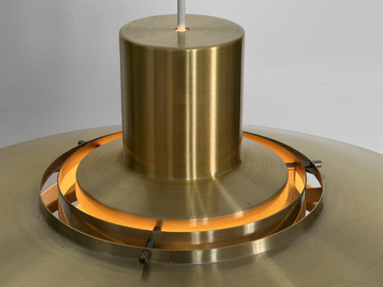 Golden pendant light "P376" by Fabricius and Kastholm for Nordisk Solar Compagni. Denmark 1960s - Image 8