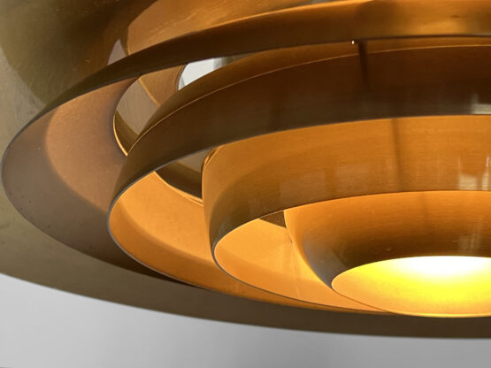 Golden pendant light "P376" by Fabricius and Kastholm for Nordisk Solar Compagni. Denmark 1960s - Image 10