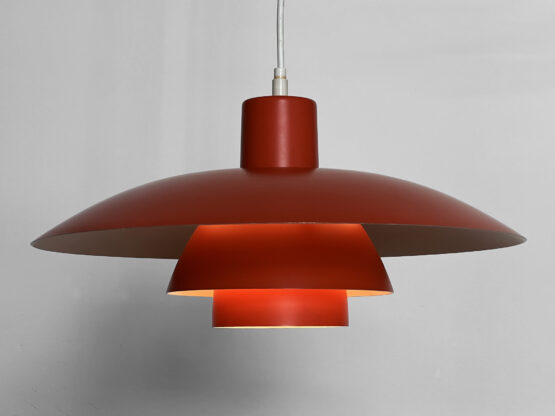 Red pendant light PH 4/3 by Poul Henningsen for Louis Poulsen. Denmark 1970s - Image 3