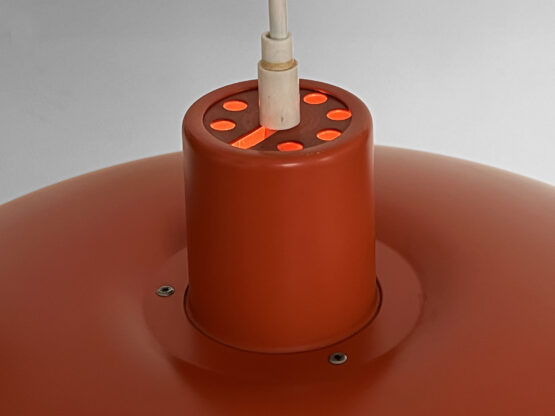 Red pendant light PH 4/3 by Poul Henningsen for Louis Poulsen. Denmark 1970s - Image 8