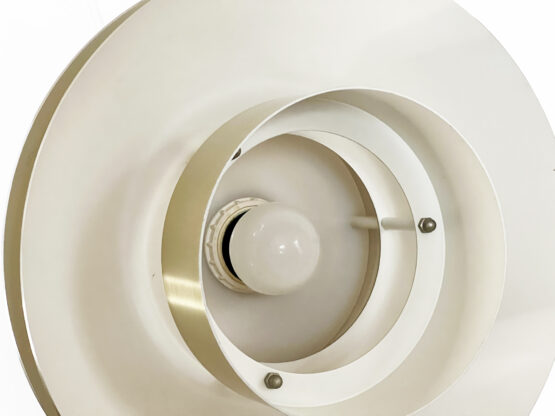 Golden multi layered pendant light by Tage Sund for Toplamper. Denmark 1970s - Image 11