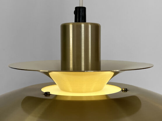 Golden multi layered pendant light by E.S. Horn. Denmark 1970s - Image 9