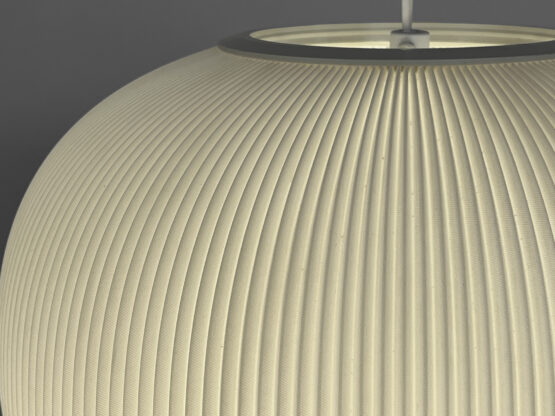 Pearl shade pendant light by Lars Schiøler for Hoyrup Light. Denmark 1960s - Image 8