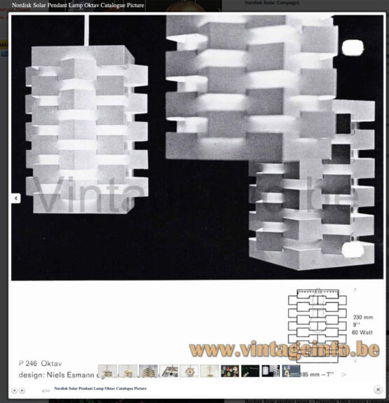 Pendant light Oktav rare XL version by Esman & Jensen for Nordisk Solar Compagni. Denmark 1960s - Image 14
