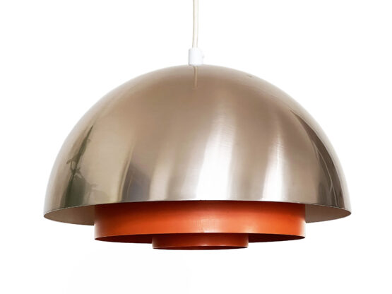 Pendant light "Milieu" , pink copper version by Jo Hammerborg for Fog & Mørup. Denmark 1970s