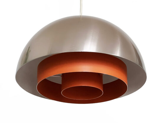 Pendant light "Milieu" , pink copper version by Jo Hammerborg for Fog & Mørup. Denmark 1970s - Image 4
