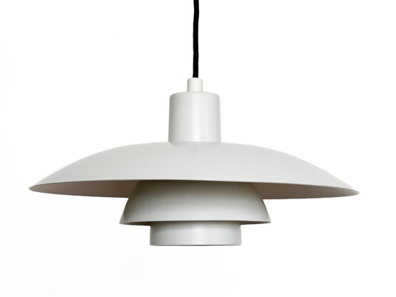 White pendant light PH 4/3 by Poul Henningsen for Louis Poulsen. Denmark 1980s