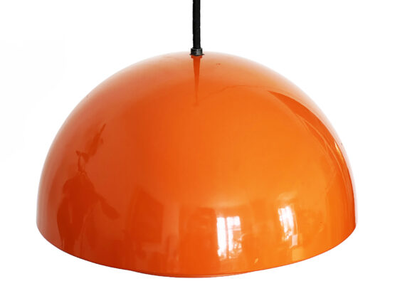 Pendant light "Milieu" , orange version by Jo Hammerborg for Fog & Mørup. Denmark 1970s - Image 6