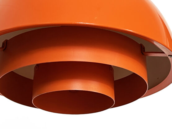Pendant light "Milieu" , orange version by Jo Hammerborg for Fog & Mørup. Denmark 1970s - Image 8