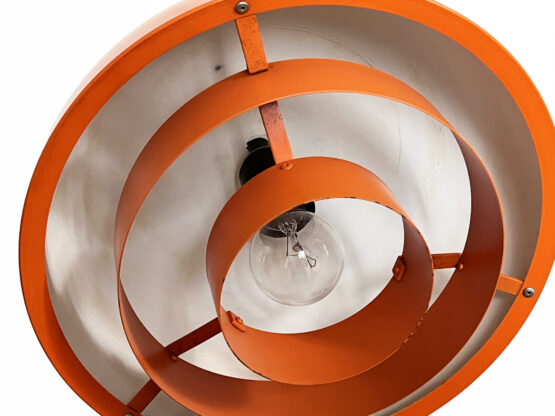 Pendant light "Milieu" , orange version by Jo Hammerborg for Fog & Mørup. Denmark 1970s - Image 9