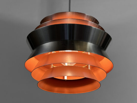 Pendant light "Trava" in brushed aluminum by Carl Thore for Granhaga Metallindustri. Sweden 1960s. - Image 5