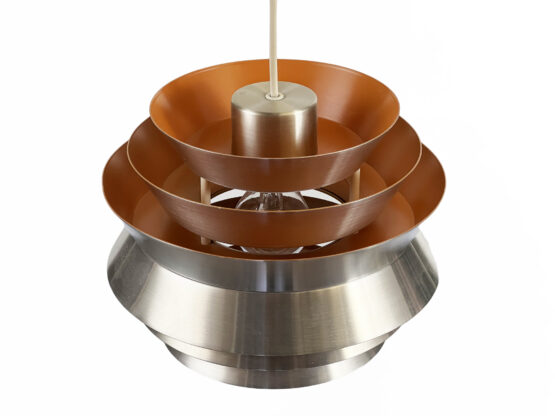 Pendant light "Trava" in brushed aluminum by Carl Thore for Granhaga Metallindustri. Sweden 1960s. - Image 6